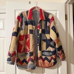 90’ Vintage Reversible Patchwork Quilted Jacket